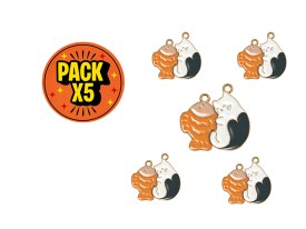 Dije Esmaltado Divisible Gato Pez